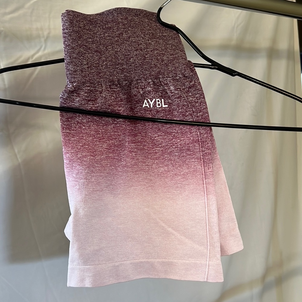 AYBL Pulse Plum Ombré Seamless Shorts